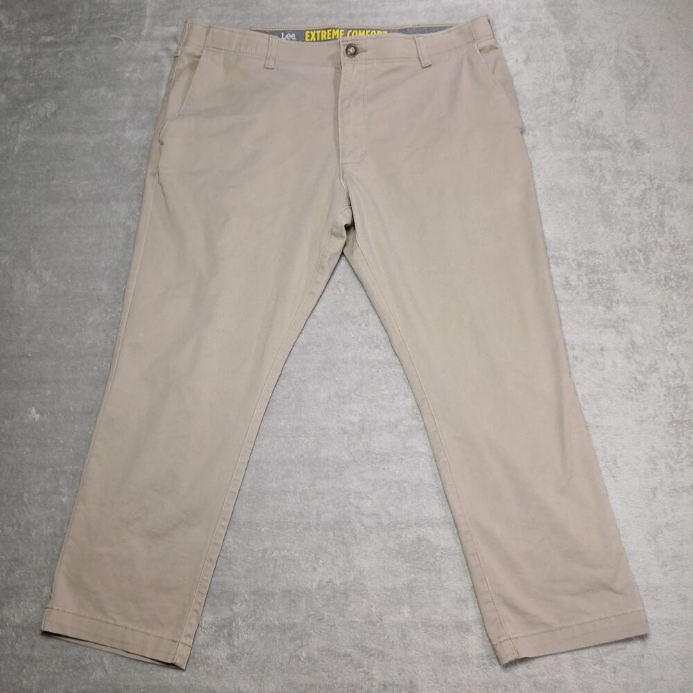 Lee 38x29 Khaki Chino Pants Extreme Comfort Commuter-Core Active-Executive Work